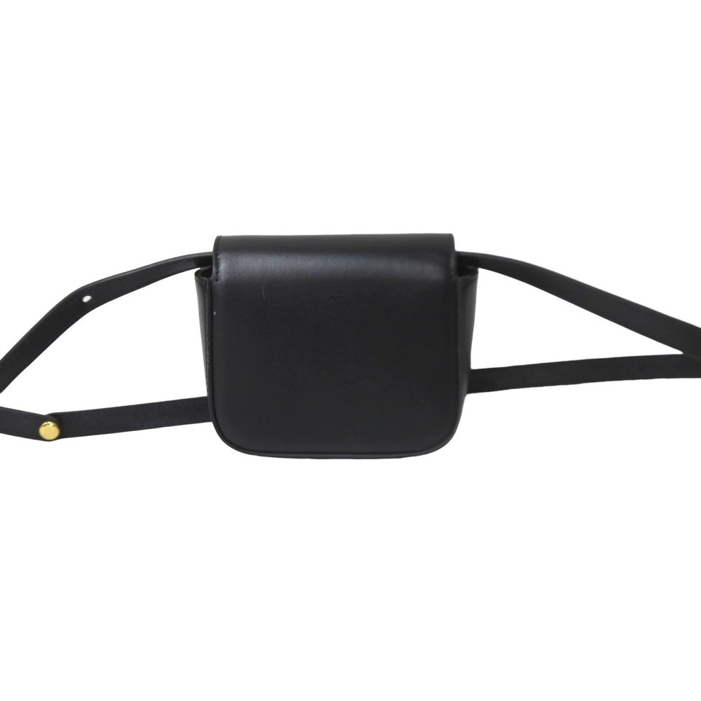 CELINE Claude Shoulder Bag Black Shiny Calfskin - Picture 3 of 9